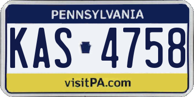 PA license plate KAS4758