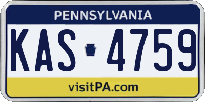 PA license plate KAS4759