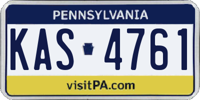 PA license plate KAS4761