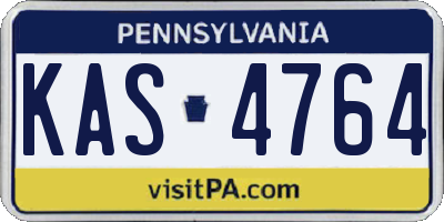 PA license plate KAS4764