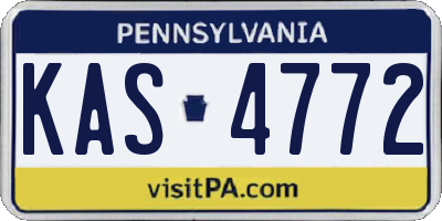 PA license plate KAS4772