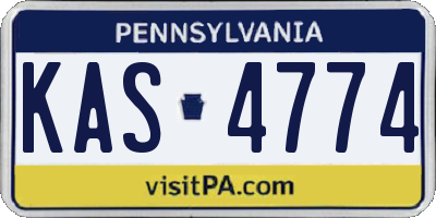 PA license plate KAS4774