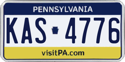 PA license plate KAS4776