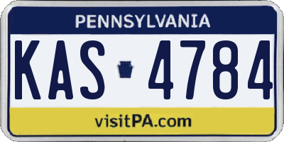 PA license plate KAS4784