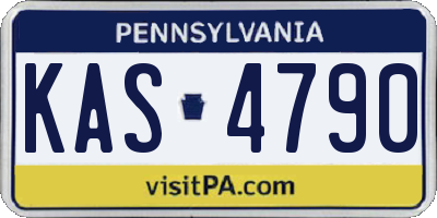 PA license plate KAS4790