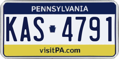 PA license plate KAS4791