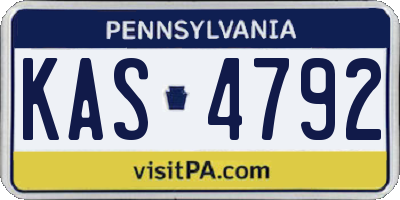 PA license plate KAS4792