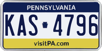PA license plate KAS4796