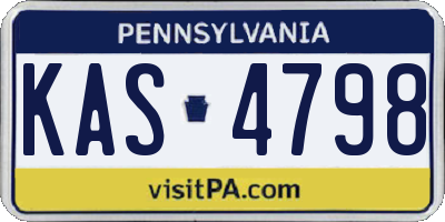 PA license plate KAS4798