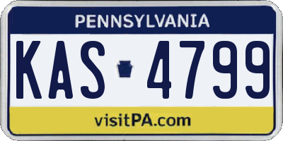 PA license plate KAS4799