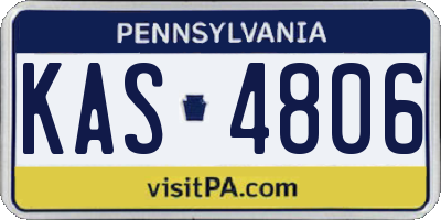 PA license plate KAS4806