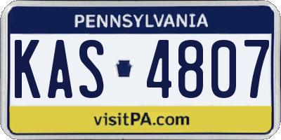 PA license plate KAS4807