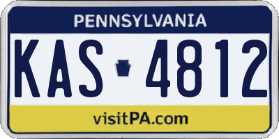 PA license plate KAS4812