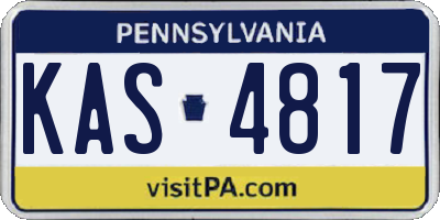 PA license plate KAS4817