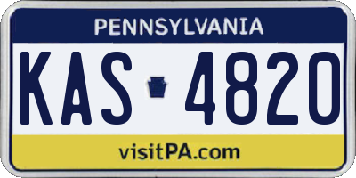 PA license plate KAS4820