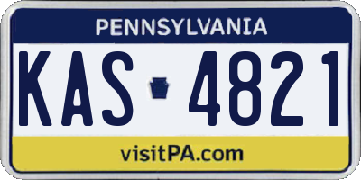 PA license plate KAS4821