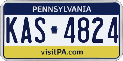 PA license plate KAS4824