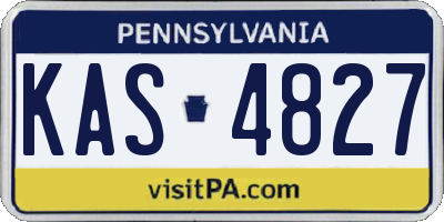 PA license plate KAS4827