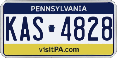 PA license plate KAS4828