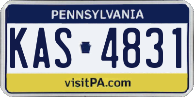 PA license plate KAS4831