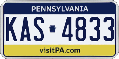 PA license plate KAS4833