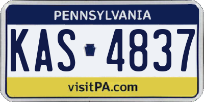 PA license plate KAS4837