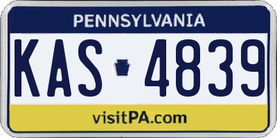 PA license plate KAS4839