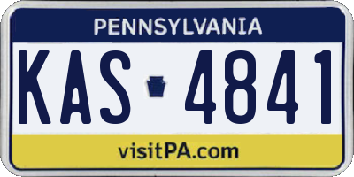 PA license plate KAS4841
