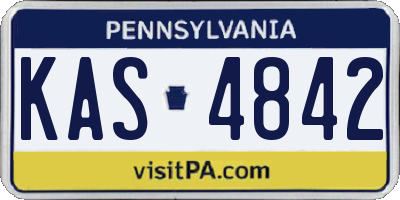 PA license plate KAS4842
