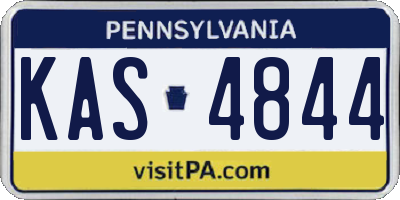 PA license plate KAS4844