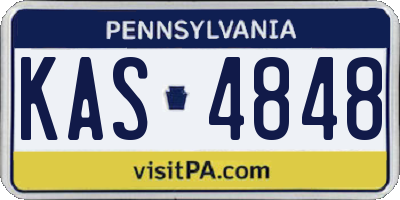 PA license plate KAS4848