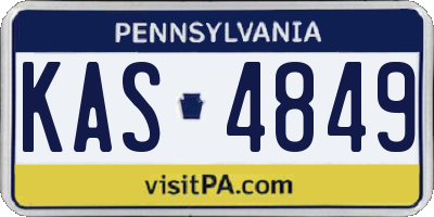 PA license plate KAS4849