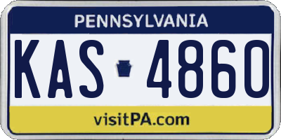 PA license plate KAS4860
