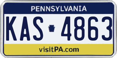 PA license plate KAS4863