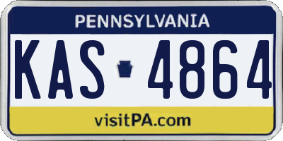 PA license plate KAS4864