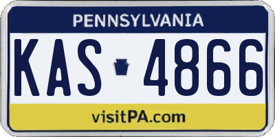 PA license plate KAS4866