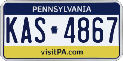 PA license plate KAS4867