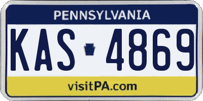 PA license plate KAS4869