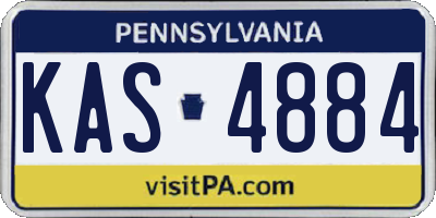 PA license plate KAS4884