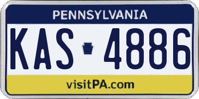 PA license plate KAS4886