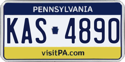 PA license plate KAS4890