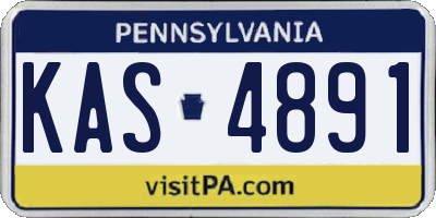 PA license plate KAS4891