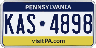 PA license plate KAS4898