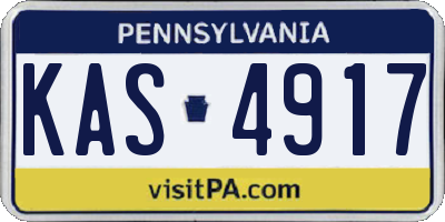 PA license plate KAS4917