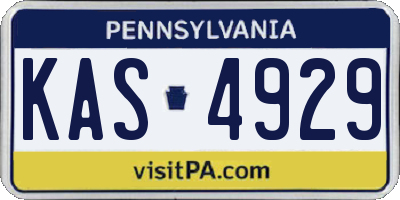 PA license plate KAS4929