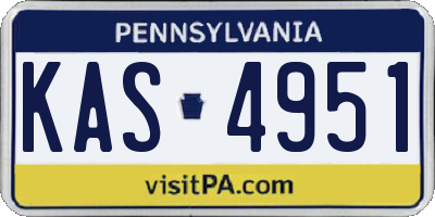 PA license plate KAS4951