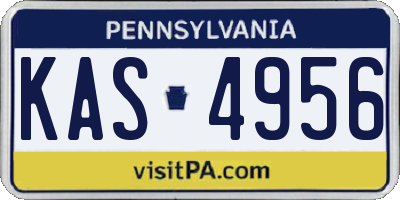 PA license plate KAS4956