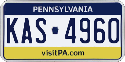 PA license plate KAS4960