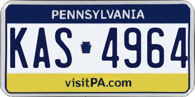 PA license plate KAS4964