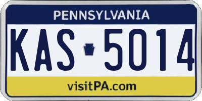 PA license plate KAS5014
